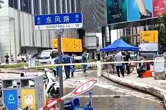 开云（中国）泵业排涝突击队在排涝现场